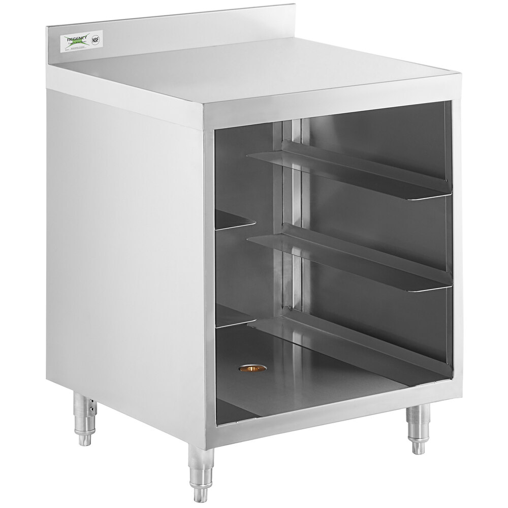 Regency Stainless Steel Flat Top Glass Rack Storage Unit - 23" x 24"