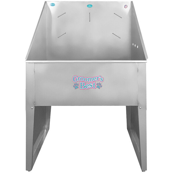 Groomer's Best GB36ST-R 36" Stainless Steel Standard Bathing Tub with Right Drain