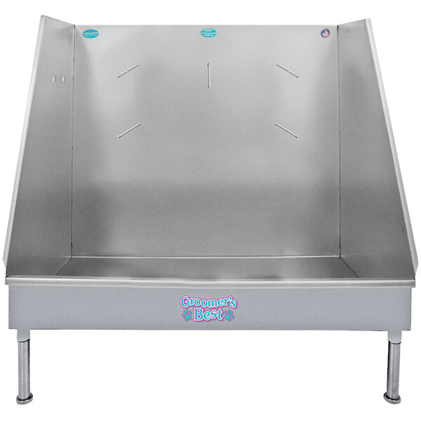 Groomer's Best GB48WI-GL 48" Gray Walk-In Bathing Tub with Left Drain