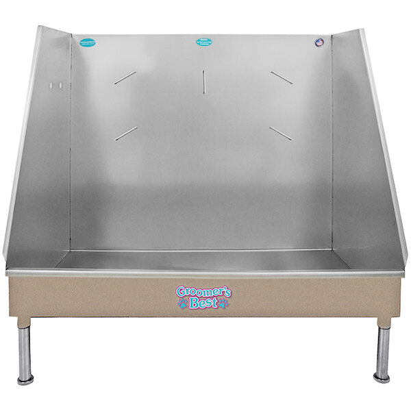 Groomer's Best GB48WI-TR 48" Desert Tan Walk-In Bathing Tub with Right Drain