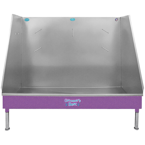 Groomer's Best GB58WI-PUR 58" Purple Walk-In Bathing Tub with Right Drain