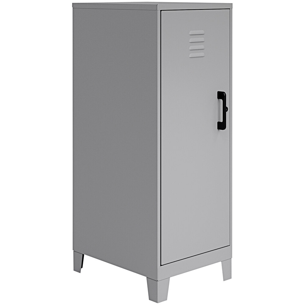 Hirsh Industries 14 1/4" x 18" x 38 1/2" Arctic Silver Storage Locker Cabinet with 3 Shelves