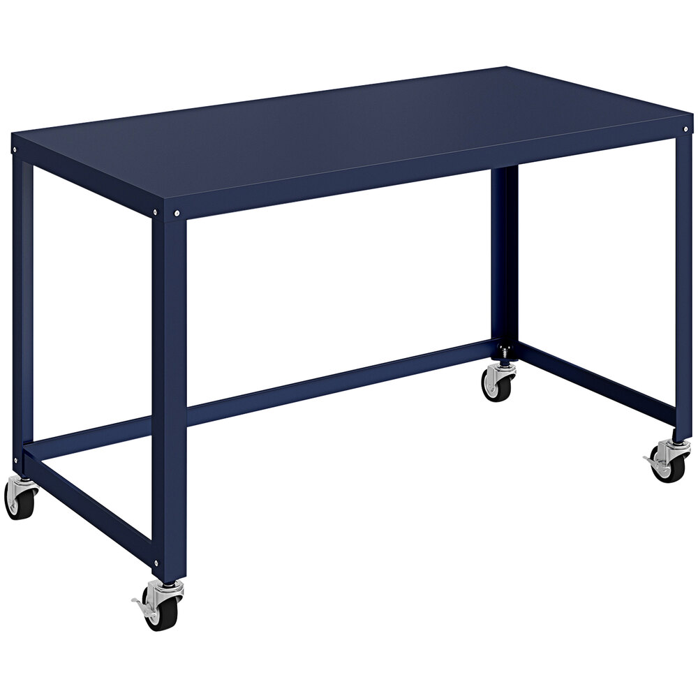 Hirsh Industries 47 1/2" Navy Mobile Metal Desk