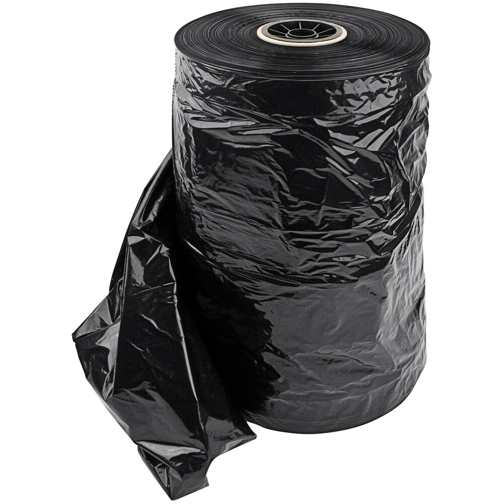 36" x 21" x 3" 1 Mil Black Polyethylene Garment Bag on a Roll - 500/Roll