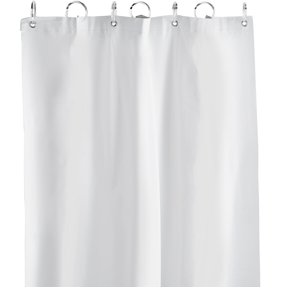 American Specialties, Inc. 48" x 72" White Vinyl Shower Curtain 10-1200-V48