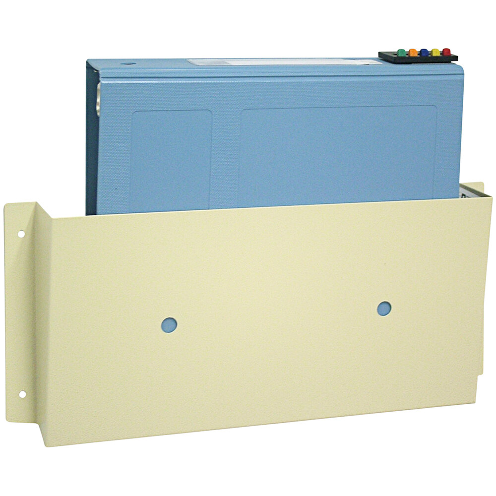 Omnimed 14" x 7" Beige Aluminum Wall Pocket 255714-BG