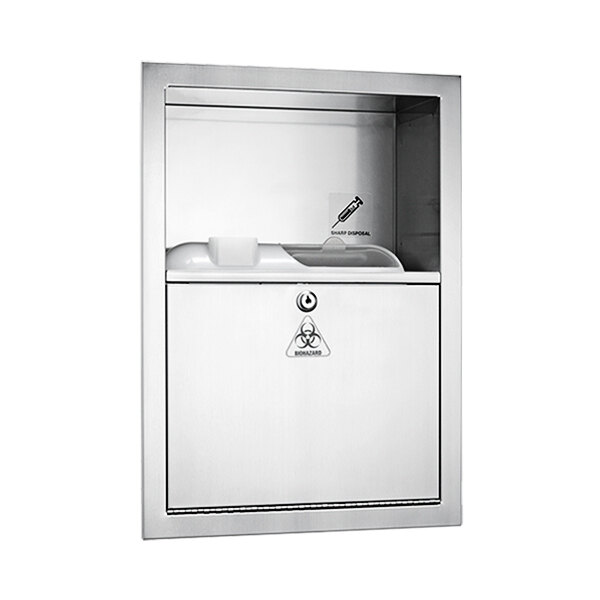 American Specialties, Inc. 10-0548 Stainless Steel Recessed Sharps Disposal Cabinet