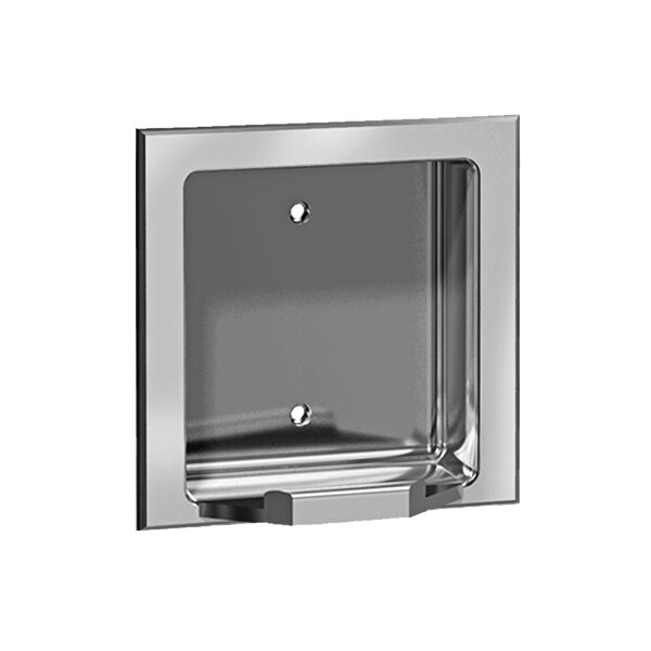 American Specialties, Inc. Satin Stainless Steel Recessed Soap Dish with Drywall Holes 10-7404-SD
