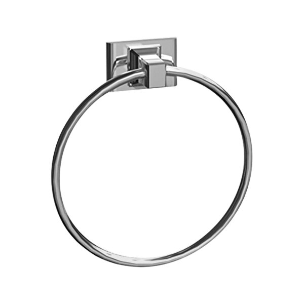 American Specialties, Inc. 6 3/8" Chrome-Plated Zamak Surface-Mounted Towel Ring 10-0785-Z-PK - 4/Pack