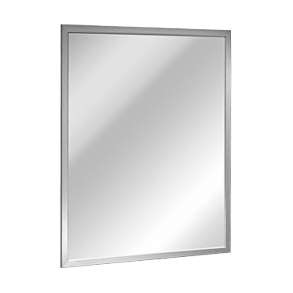 American Specialties, Inc. 24" x 30" Plate Glass Mirror with Stainless Steel Inter-Lok Angle Frame 10-0600-2430