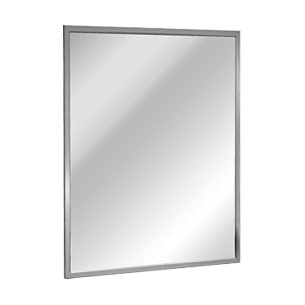 American Specialties, Inc. 24" x 30" Plate Glass Mirror with Stainless Steel Chan-Lok Frame 10-0620-2430