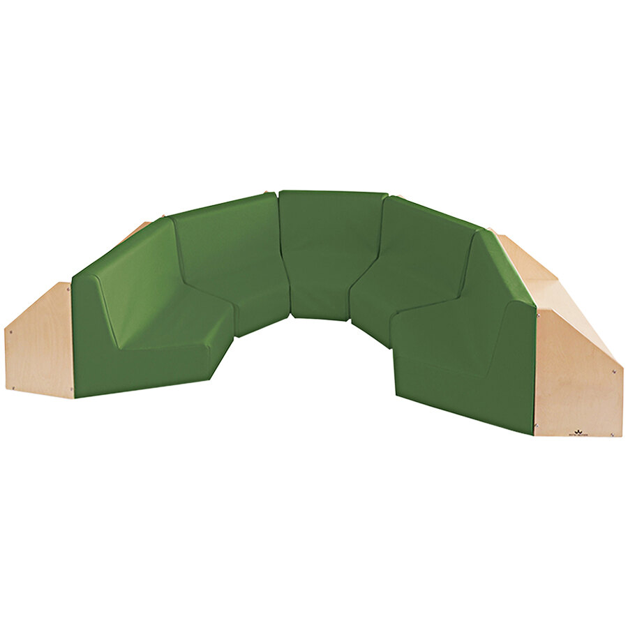 Whitney Brothers WB8510 92 1/2" x 50 3/4" x 18" Five Section Reading Nook