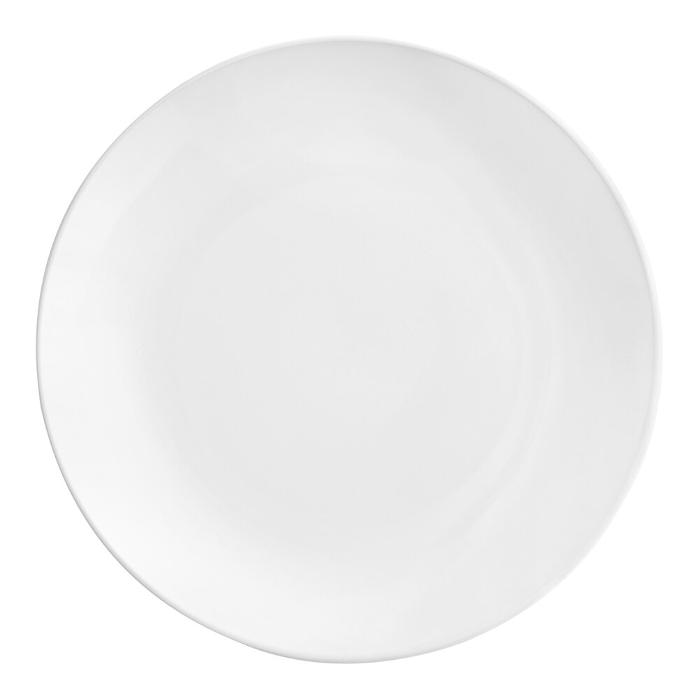 Acopa 10 1/2" Round Bright White Coupe Stoneware Plate - Sample
