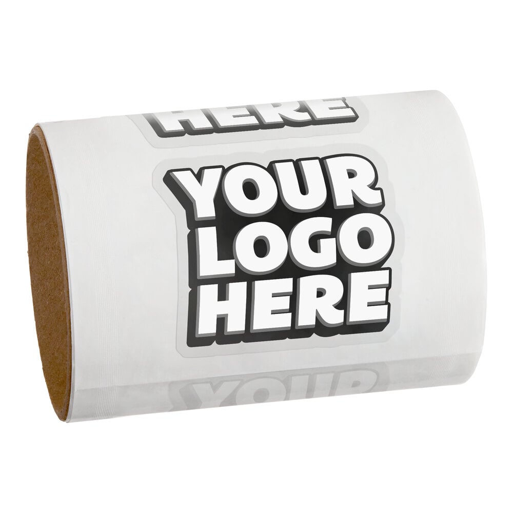 Carnival King 3" Customizable Die-Cut Vinyl Label Roll - 50/Pack