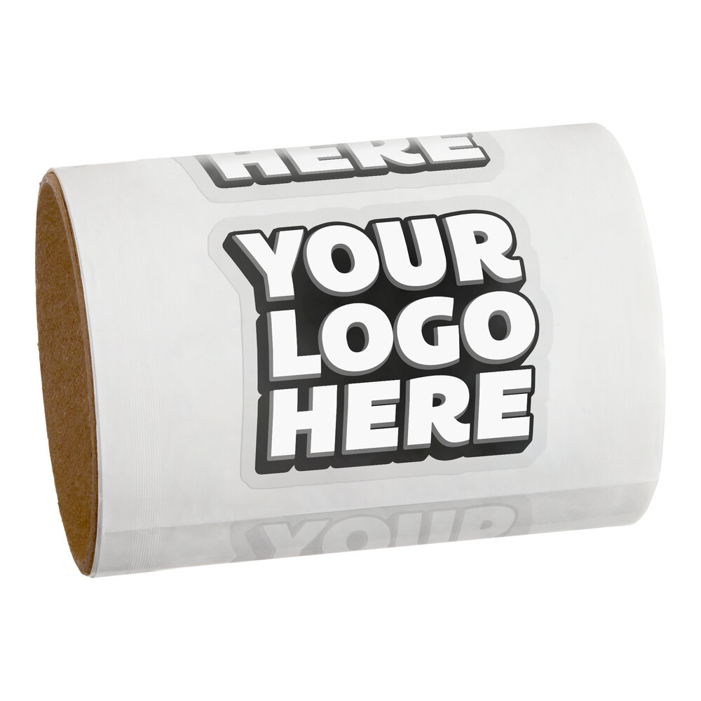 Carnival King 4" Customizable Die-Cut Vinyl Label Roll - 50/Pack