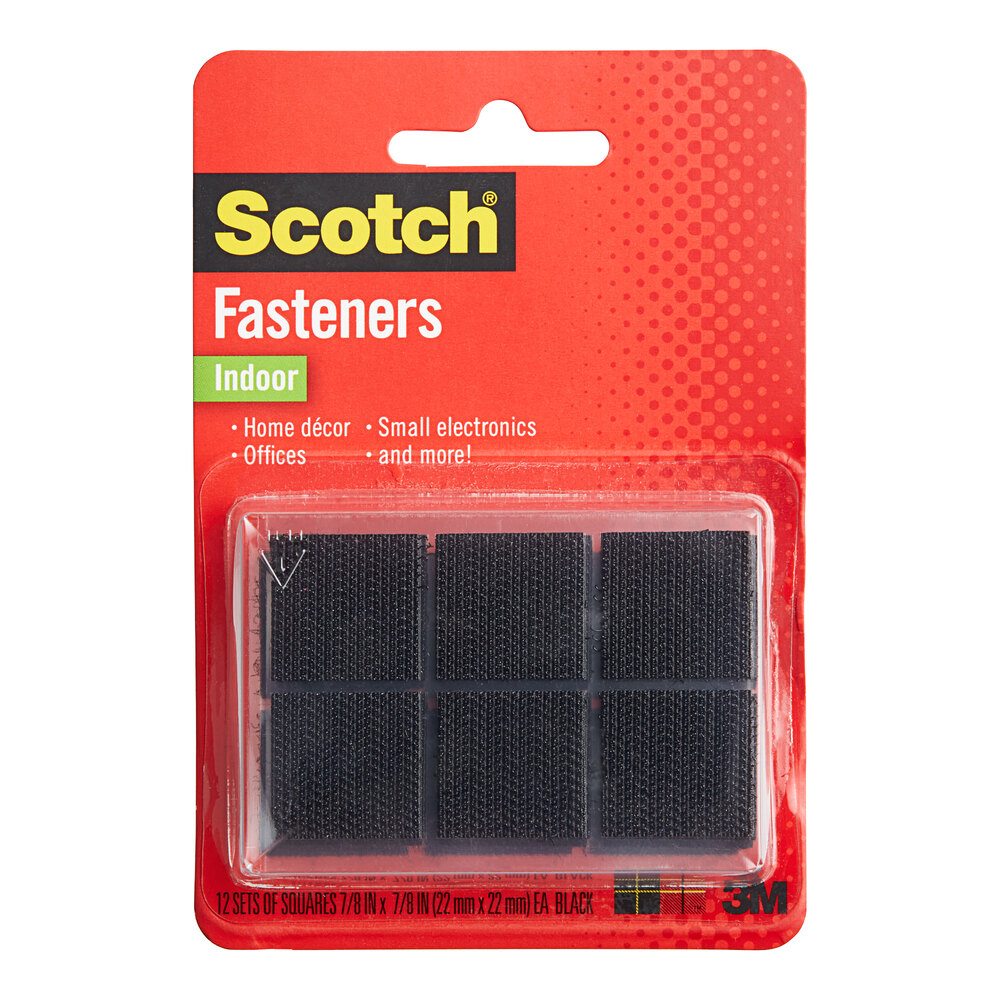 3M RF7021 Scotch™ 7/8" Black Multi-Purpose Fastener Set - 6/Pack