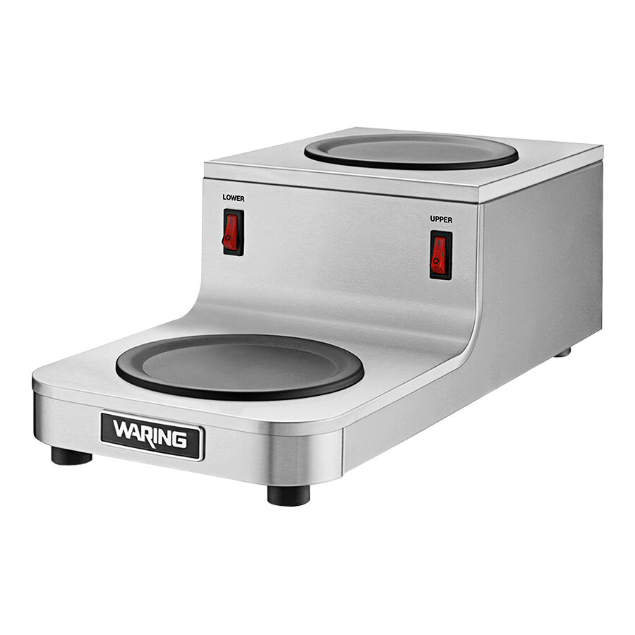 Waring WCW20R Step Up Double Burner Coffee Warmer - 120V, 140W