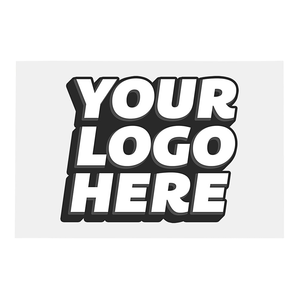 Carnival King 3" x 2" Customizable Rectangular Vinyl Sticker - 50/Pack