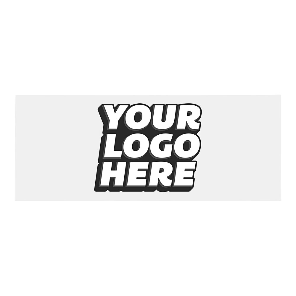 Carnival King 5" x 2" Customizable Rectangular Vinyl Sticker - 50/Pack