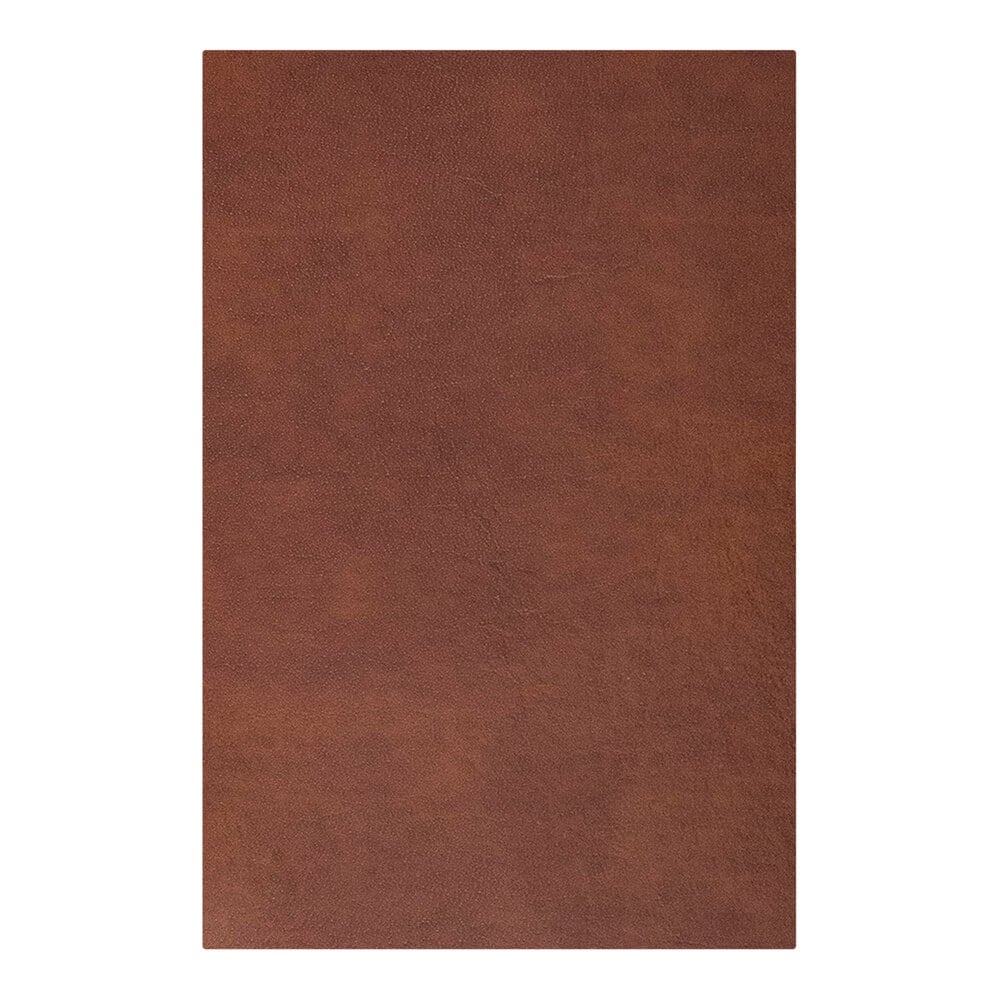 H. Risch, Inc. 11" x 17" Brown Tuxedo Leather Customizable 1 View Menu Cover with Picture Corners