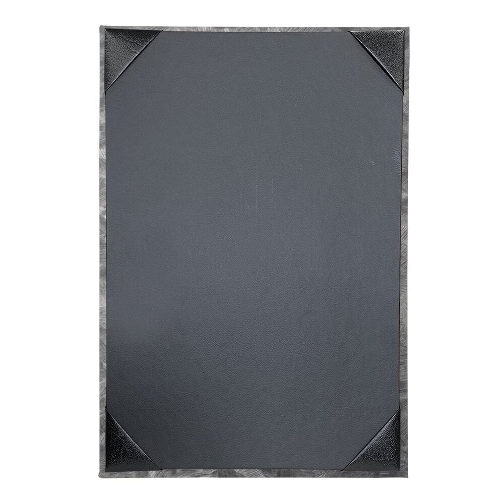 H. Risch, Inc. MET-1V Steel Brushed Metallic 5 1/2" x 8 1/2" Customizable 1 View Menu Cover