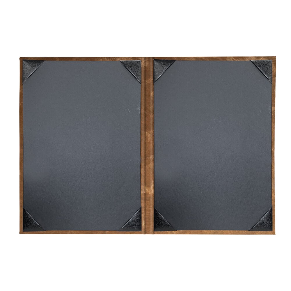 H. Risch, Inc. MET-2V Fools Gold Brushed Metallic 5 1/2" x 8 1/2" Customizable 2 View Menu Cover