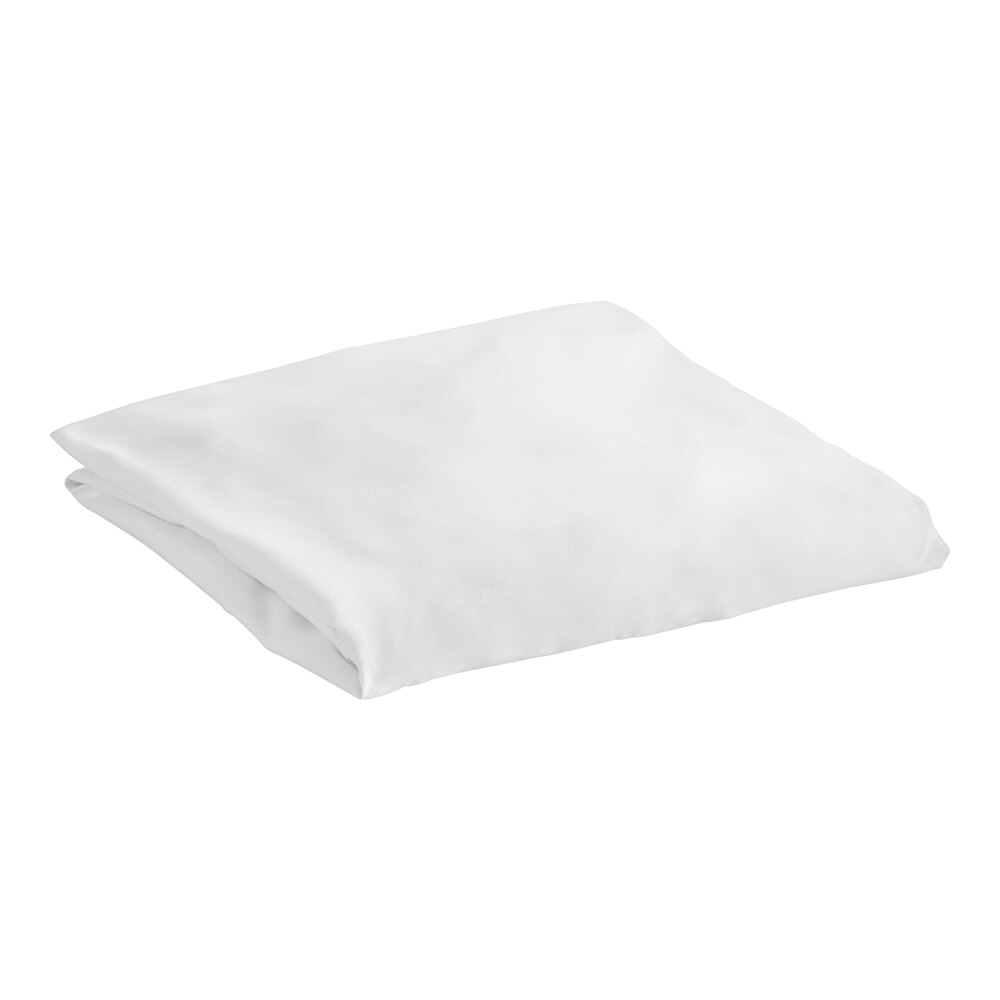 1888 Mills Dependability T-180 78" x 80" x 9" White King Size Cotton / Polyester Fitted Sheet - 12/Case