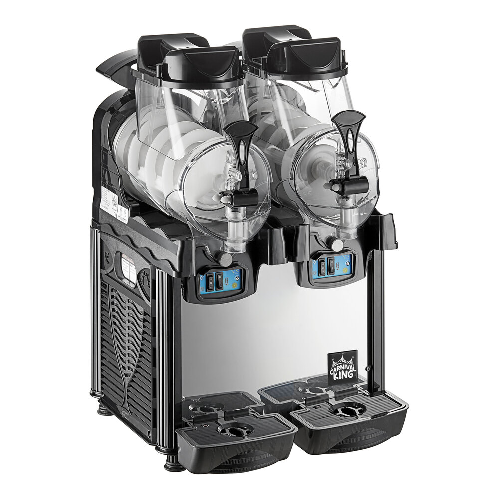 Carnival King Double 1.6 Gallon Pourover Granita / Slushy / Frozen Beverage Machine - 120V