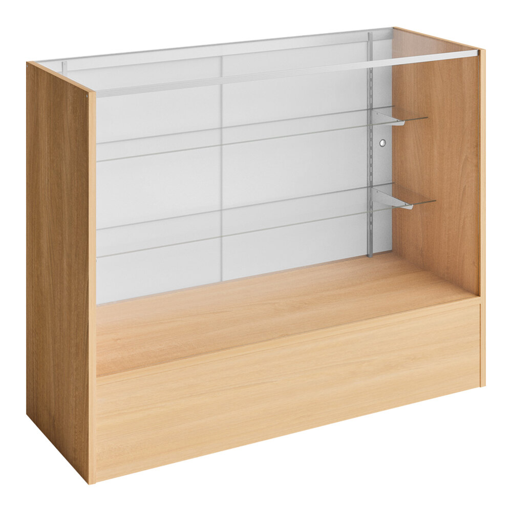 48" x 18" x 38" Maple Full Vision Display Showcase