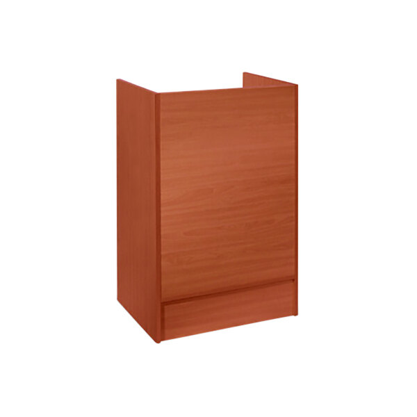 24" x 18" x 38" Cherry Cash Register Stand with Locking Drawer