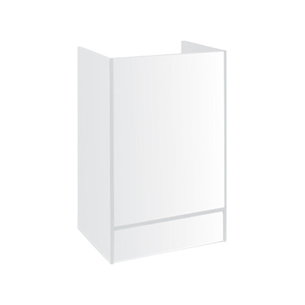 24" x 18" x 38" White Cash Register Stand with Locking Drawer