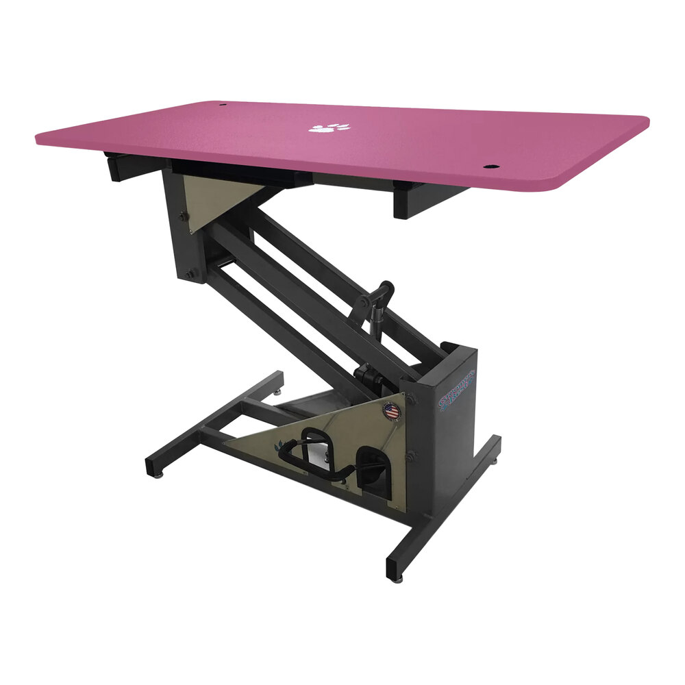 Groomer's Best GB36HYT-PI 24" x 36" Hydraulic Pink Grooming Table