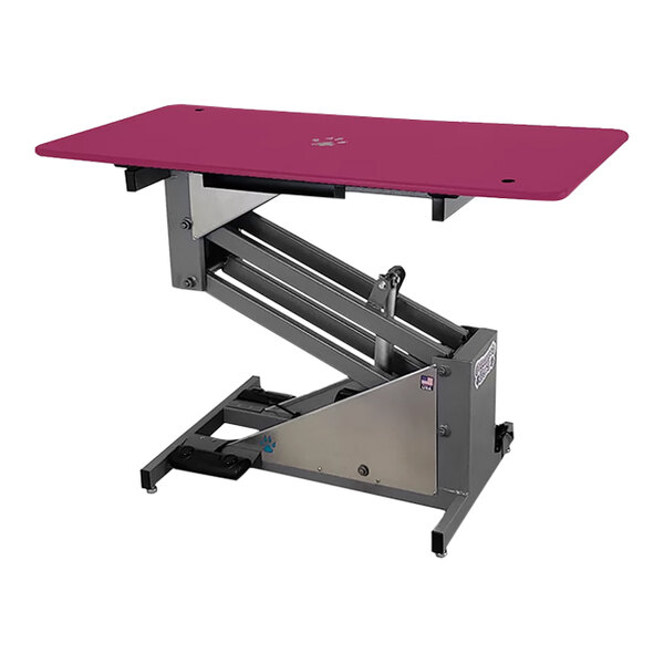 Groomer's Best GB42ELT-PI 24" x 42" Electric Pink Grooming Table