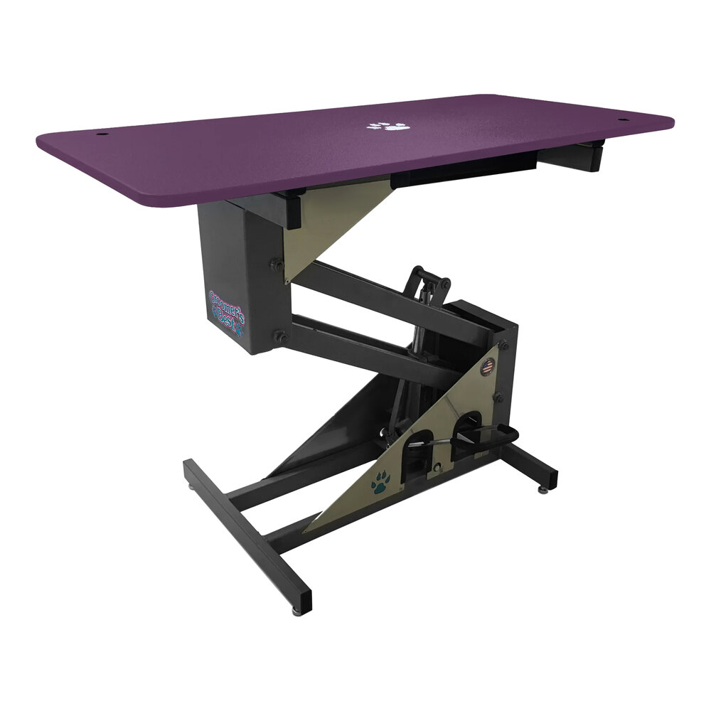 Groomer's Best GB42HYT-PU 24" x 42" Hydraulic Purple Grooming Table