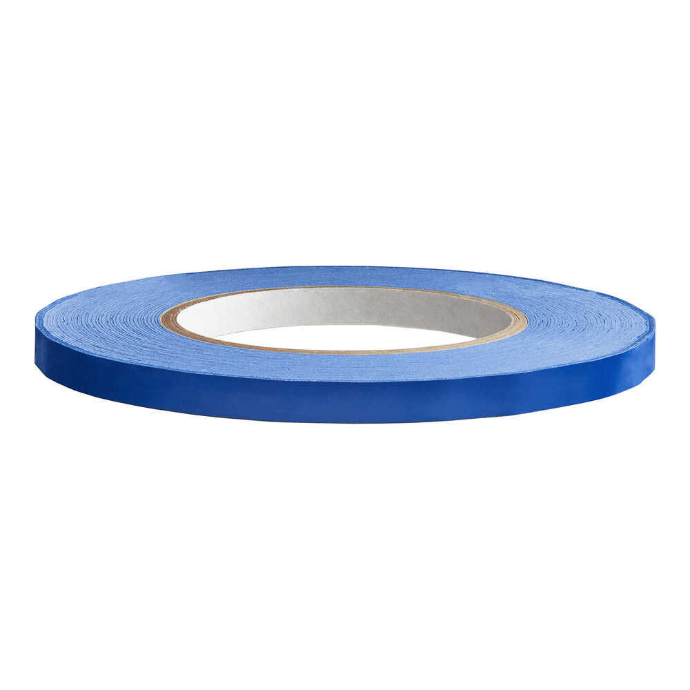 Lavex Blue Poly Bag Sealer Tape 0.38" x 180 Yards (9mm x 165m) - 16/Pack