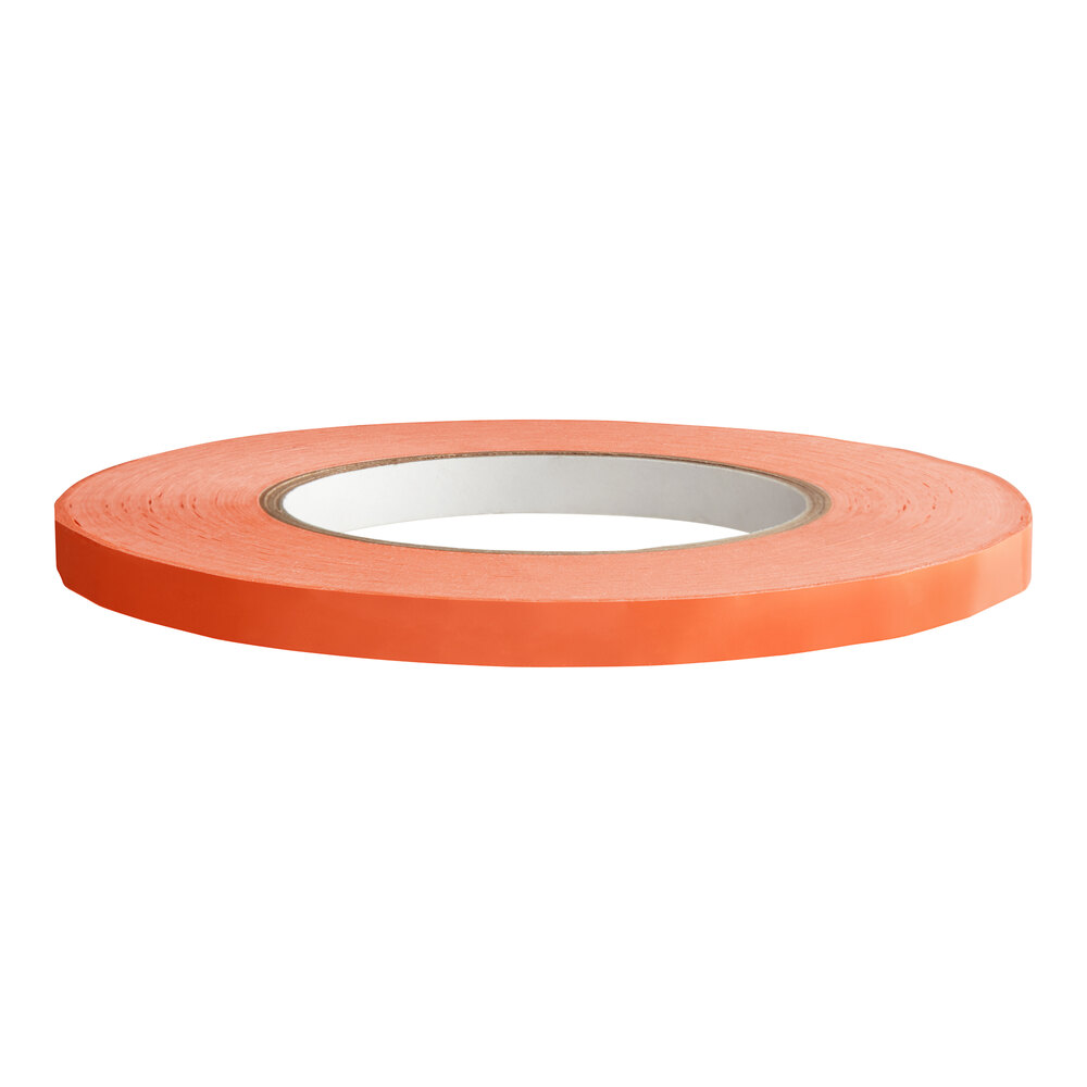 Lavex Orange Poly Bag Sealer Tape 0.38" x 180 Yards (9mm x 165m) - 16/Pack