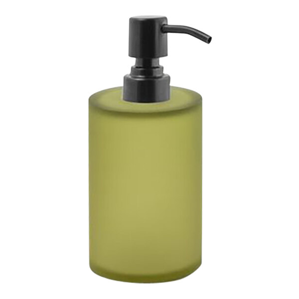 room360 Nassau RSP024GRR12 10 oz. Sage Soap Dispenser with Matte Black Pump Top - 6/Case