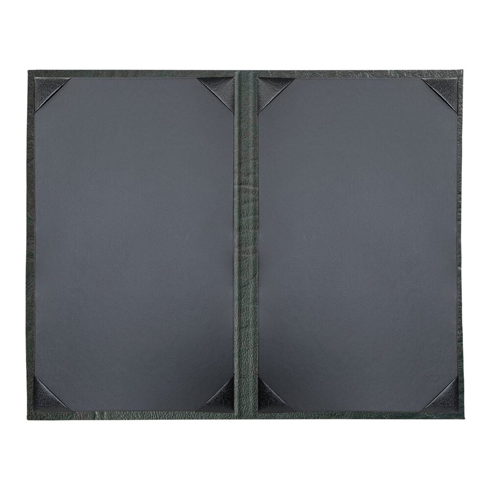 H. Risch, Inc. HAR-2V Harley 8 1/2" x 14" Customizable Green 2 View Menu Cover