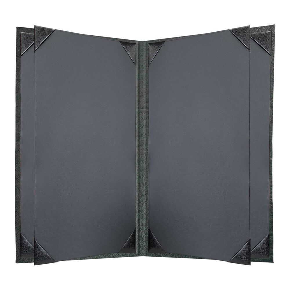 H. Risch, Inc. HAR-6V Harley 8 1/2" x 14" Customizable Green 6 View Menu Cover