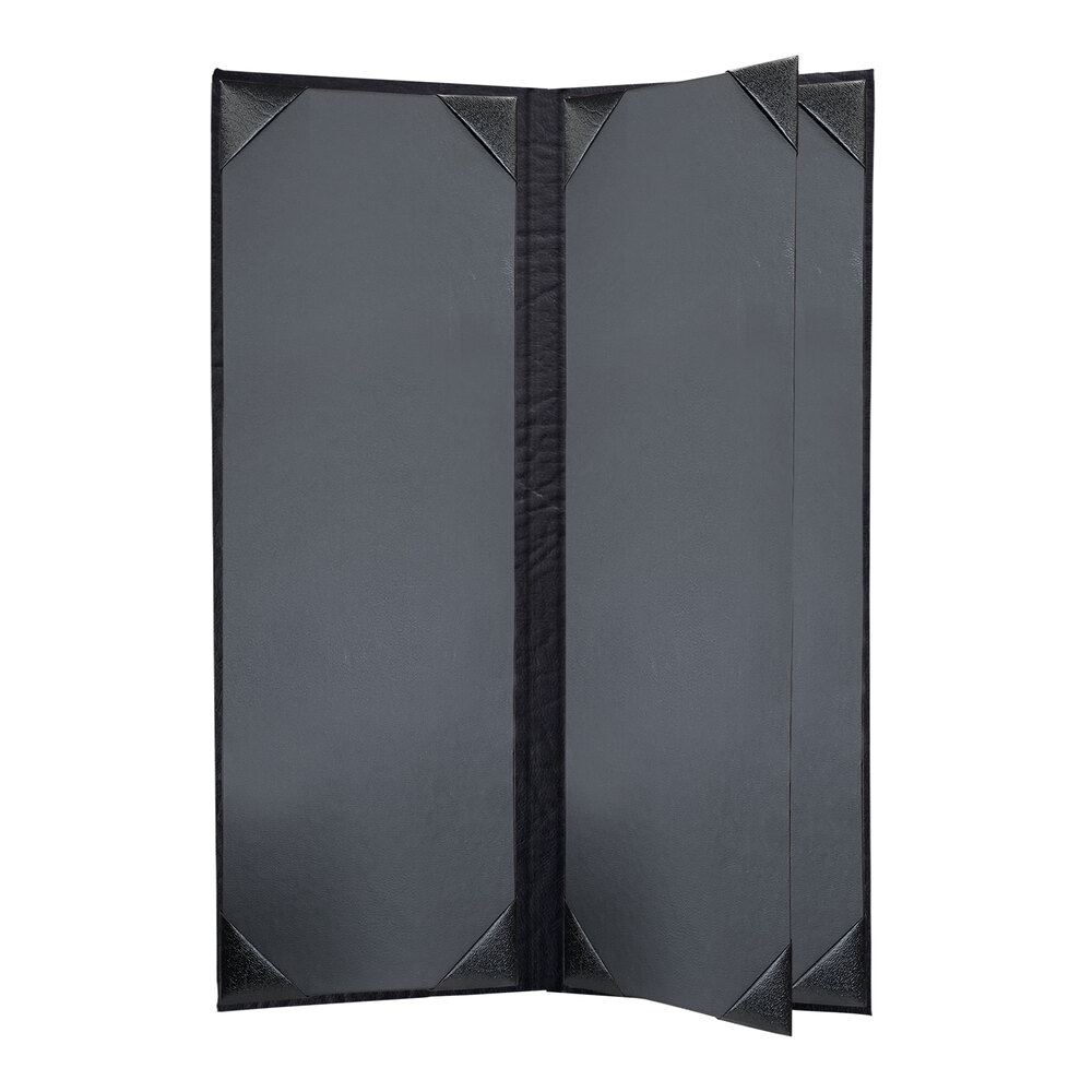 H. Risch, Inc. HAR-4V Harley 4 1/4" x 14" Customizable Black 4 View Menu Cover