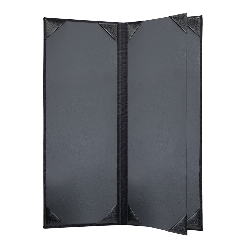 H. Risch, Inc. HAR-4V Harley 4 1/4" x 11" Customizable Black 4 View Menu Cover