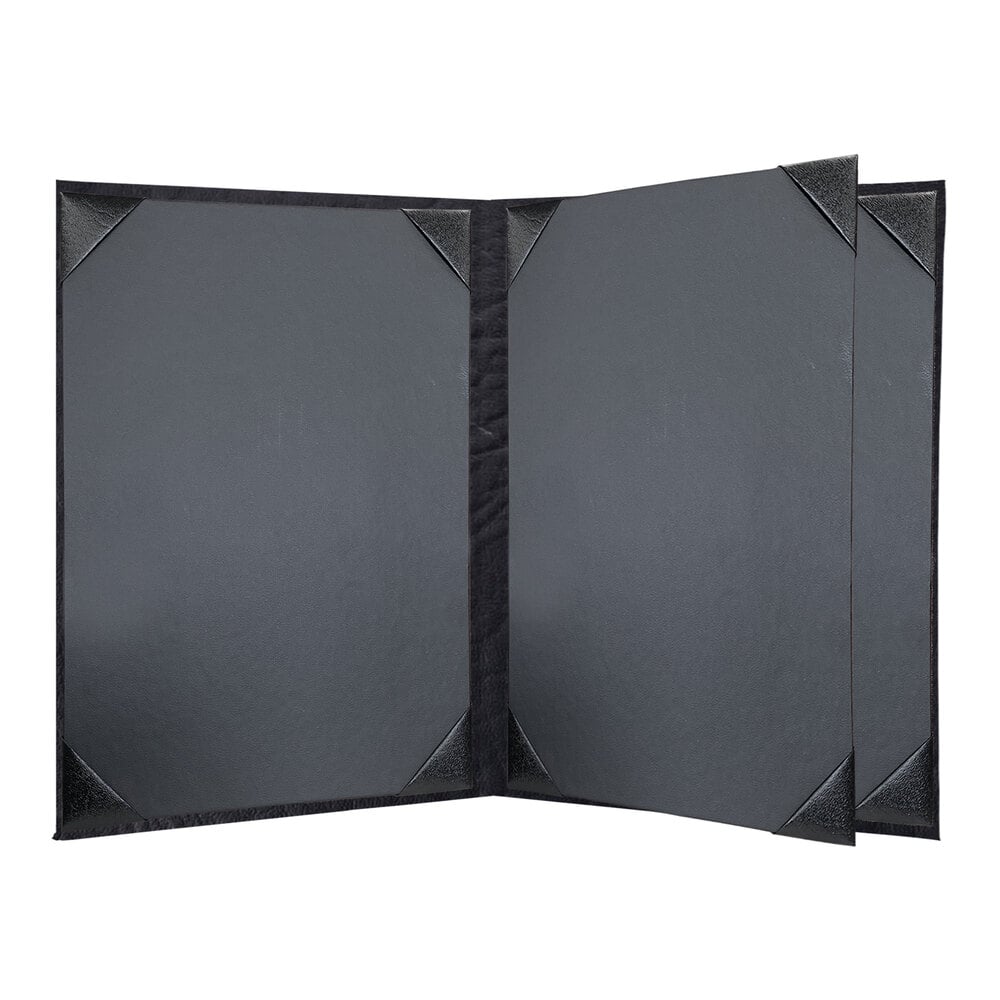 H. Risch, Inc. HAR-4V Harley 8 1/2" x 11" Customizable Black 4 View Menu Cover