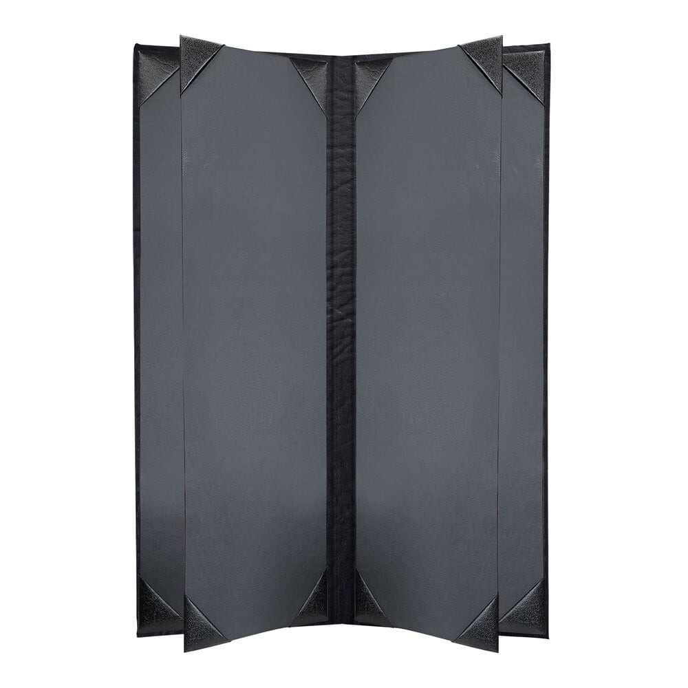 H. Risch, Inc. HAR-6V Harley 4 1/4" x 14" Customizable Black 6 View Menu Cover