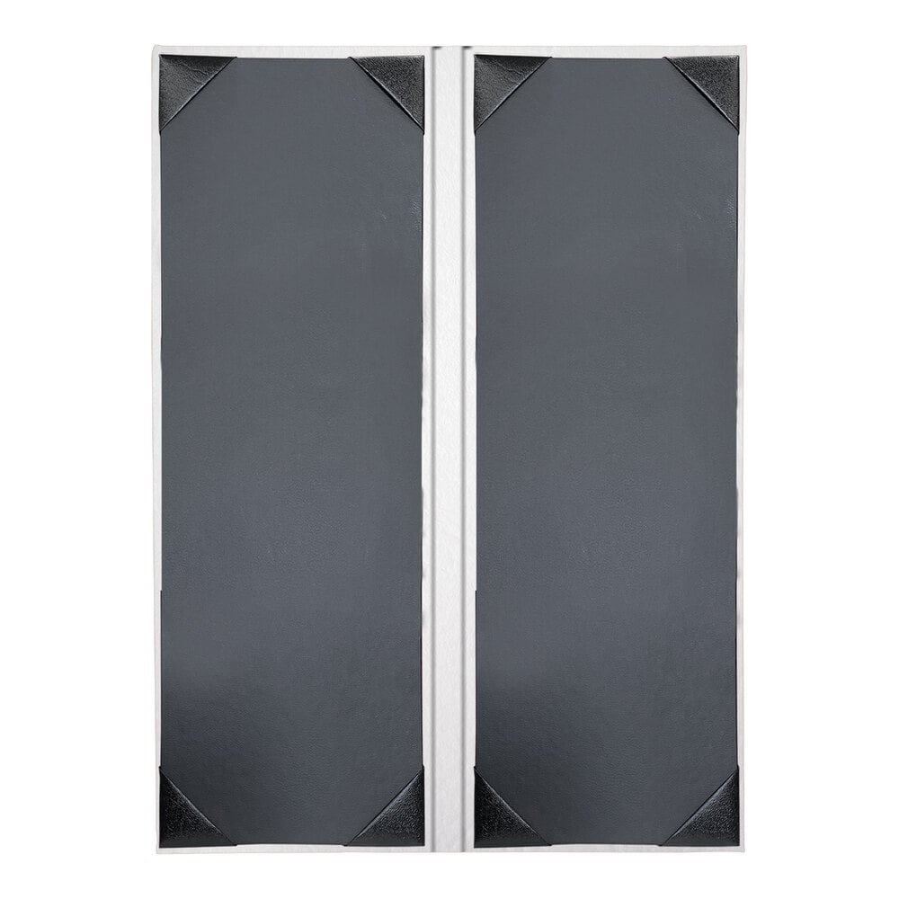 H. Risch, Inc. HAR-2V Harley 4 1/4" x 14" Customizable White 2 View Menu Cover