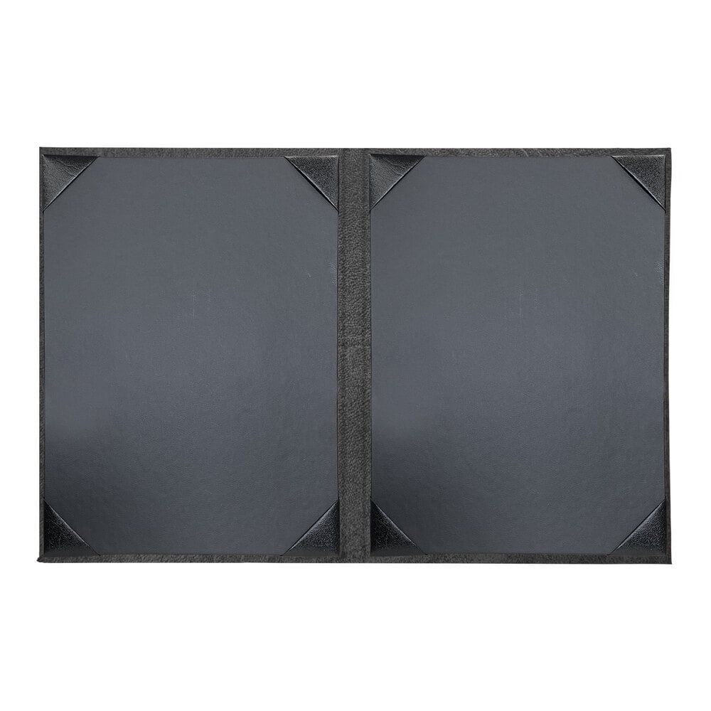 H. Risch, Inc. HAR-2V Harley 8 1/2" x 11" Customizable Charcoal 2 View Menu Cover