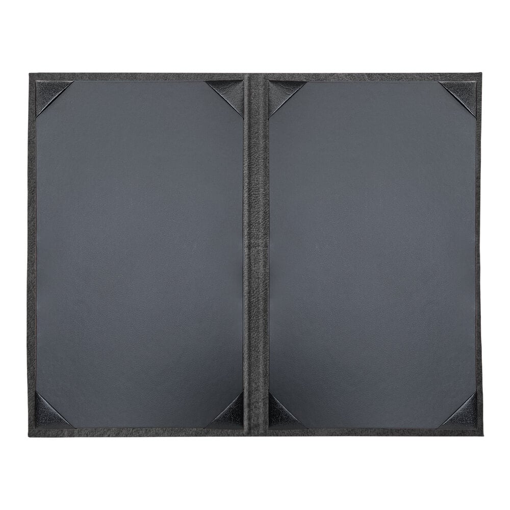 H. Risch, Inc. HAR-2V Harley 8 1/2" x 14" Customizable Charcoal 2 View Menu Cover