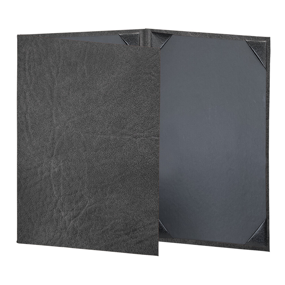 H. Risch, Inc. HAR-3V Harley 5 1/2" x 8 1/2" Customizable Charcoal 3 View Menu Cover