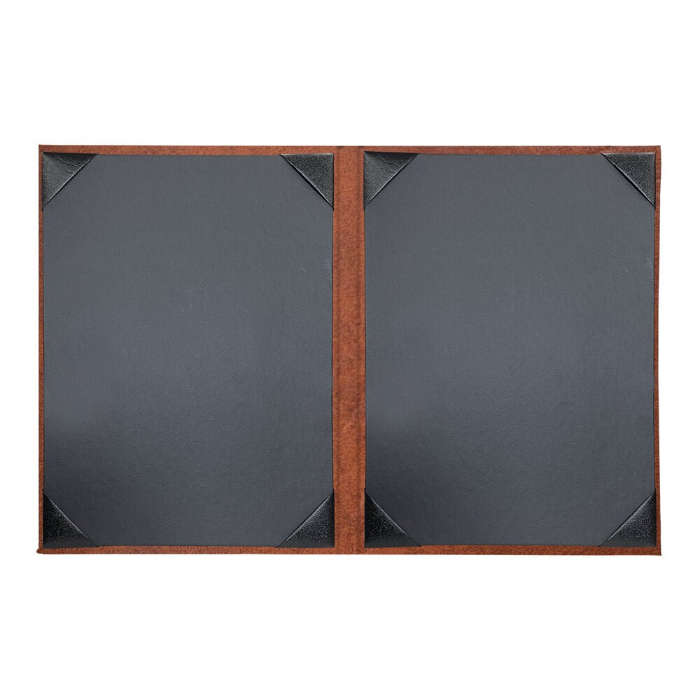 H. Risch, Inc. HAR-2V Harley 8 1/2" x 11" Customizable Butterscotch 2 View Menu Cover