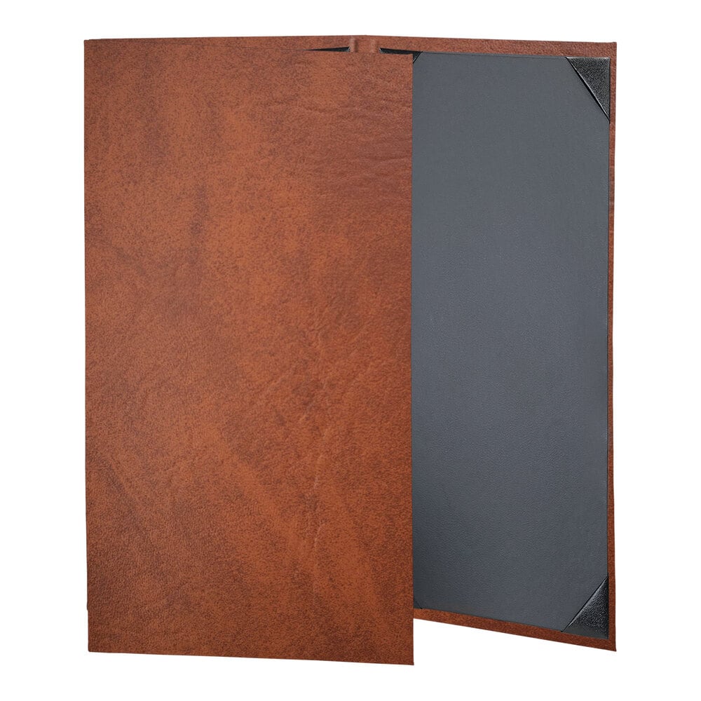 H. Risch, Inc. HAR-3V Harley 8 1/2" x 14" Customizable Butterscotch 3 View Menu Cover