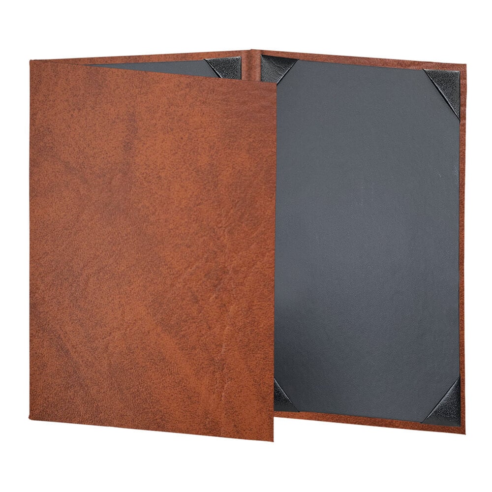 H. Risch, Inc. HAR-3V Harley 5 1/2" x 8 1/2" Customizable Butterscotch 3 View Menu Cover